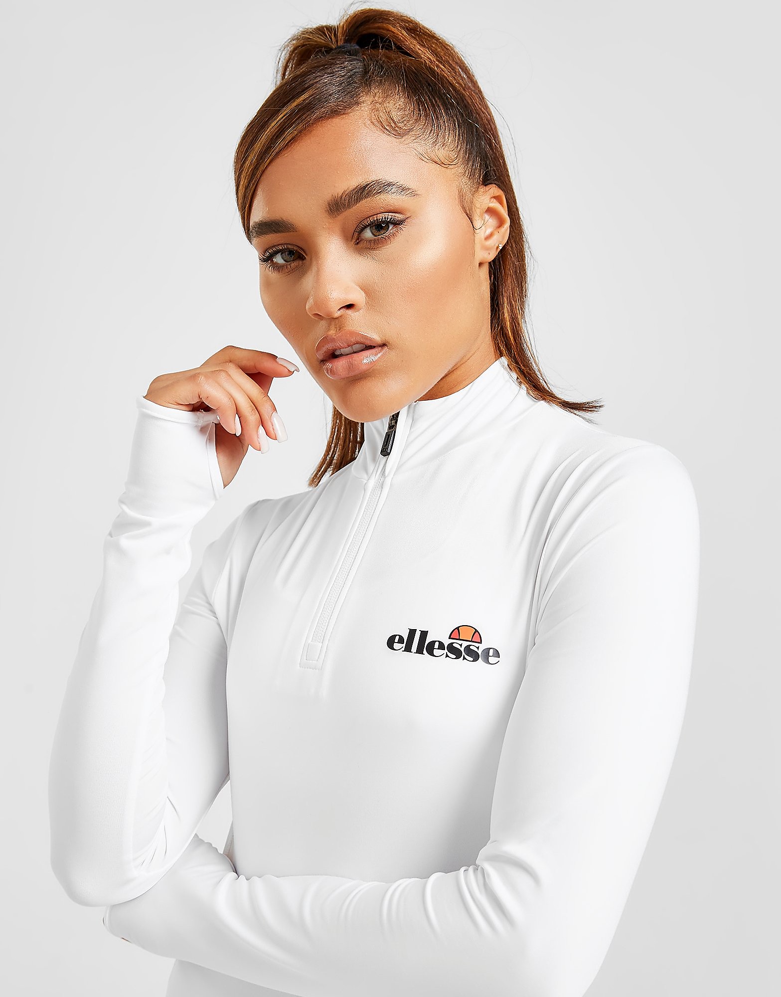 

Ellesse Core Logo 1/4 Zip Top - White - Womens, White