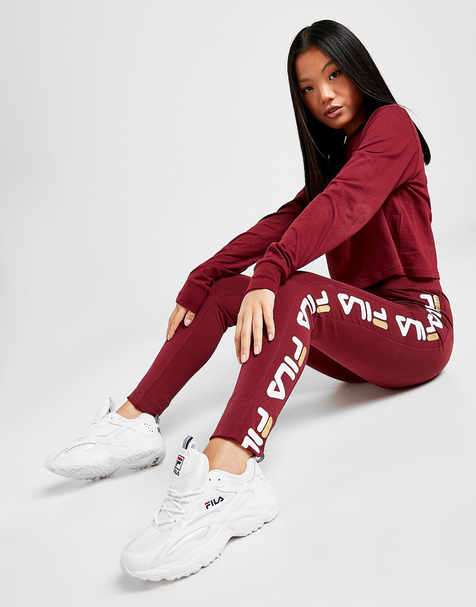 

Fila Repeat Logo Leggings Women's - Only at JD - Burgundy, Burgundy