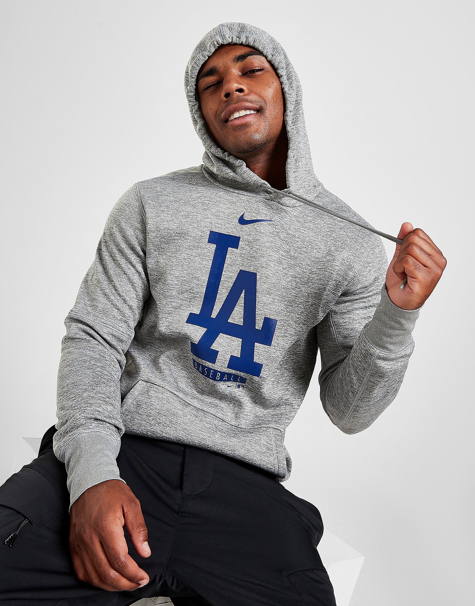 

Nike MLB Los Angeles Dodgers Therma Hoodie - Grey - Mens, Grey