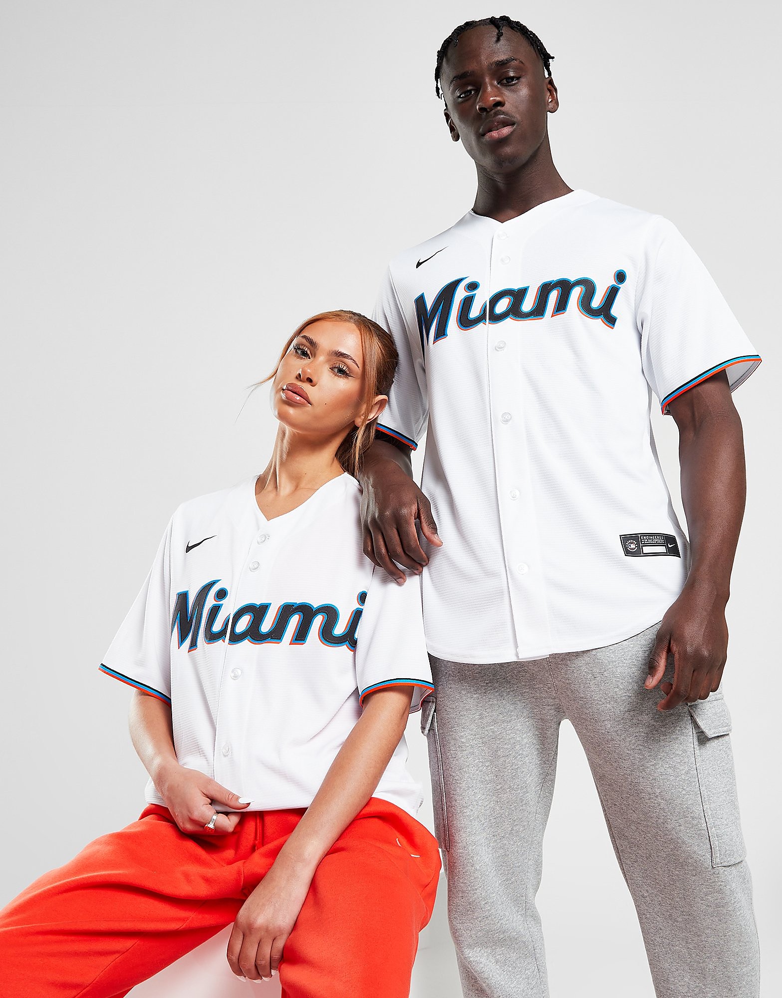

Nike MLB Miami Marlins Home Jersey - White - Mens, White