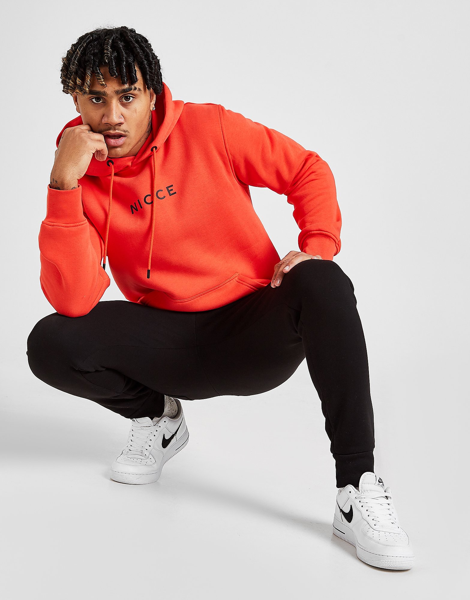

Nicce Centre Logo Overhead Hoodie - Orange - Mens, Orange