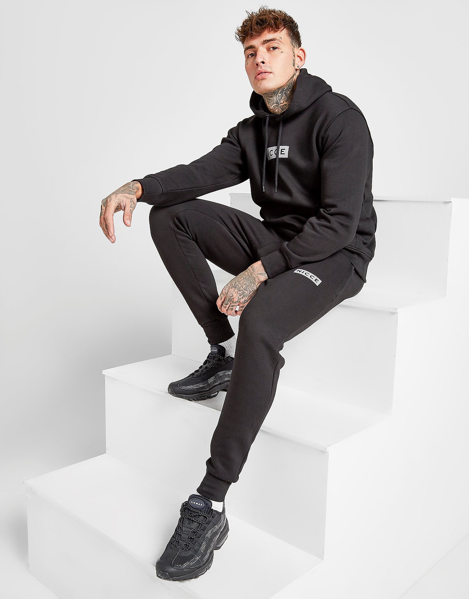 

Nicce Base Tracksuit - Black - Mens, Black