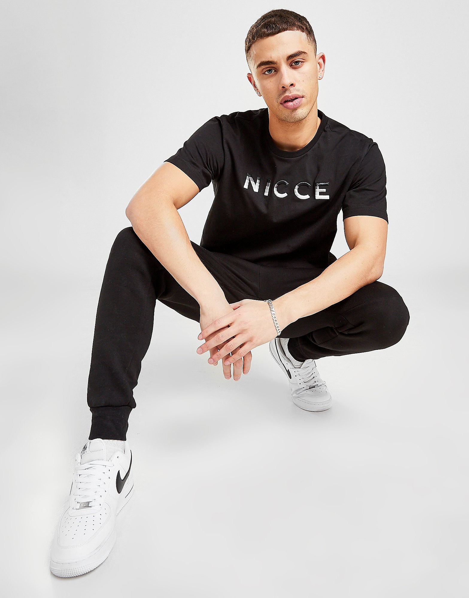 

Nicce Vina Fade Logo T-Shirt - Only at JD - Black - Mens, Black