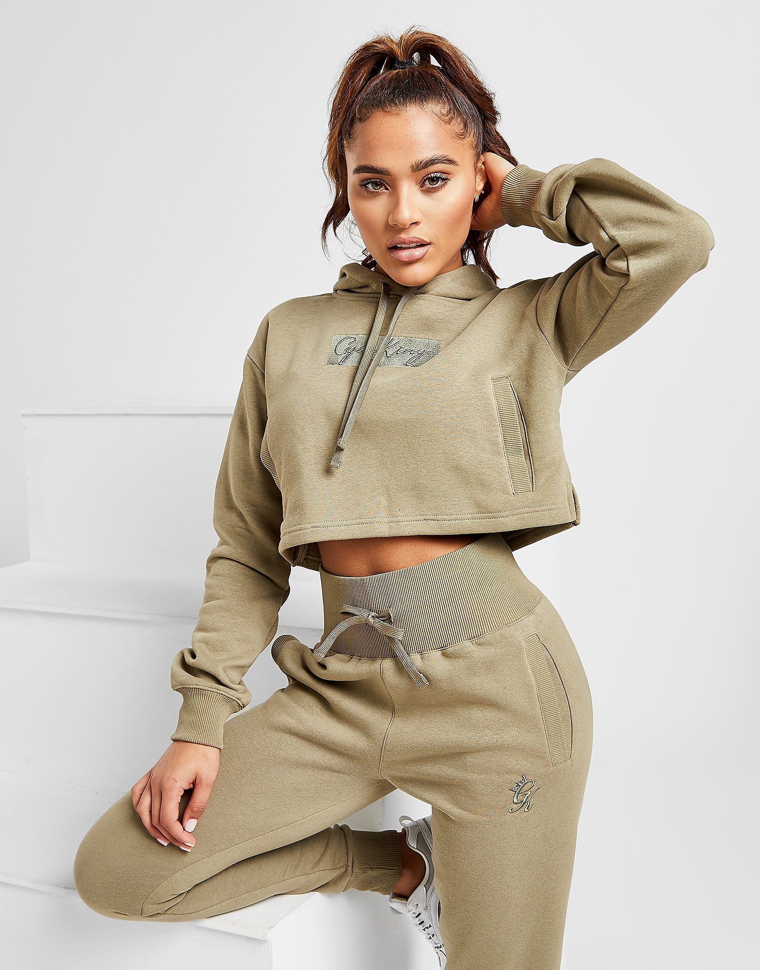 

Gym King Glow Crop Overhed Hoodie - Green - Womens, Green