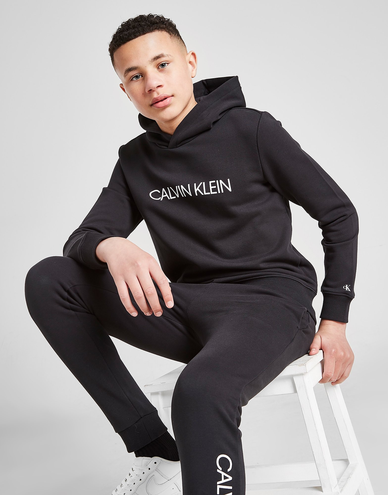 

Calvin Klein Institutional Logo Hoodie Junior - Black - Kids, Black