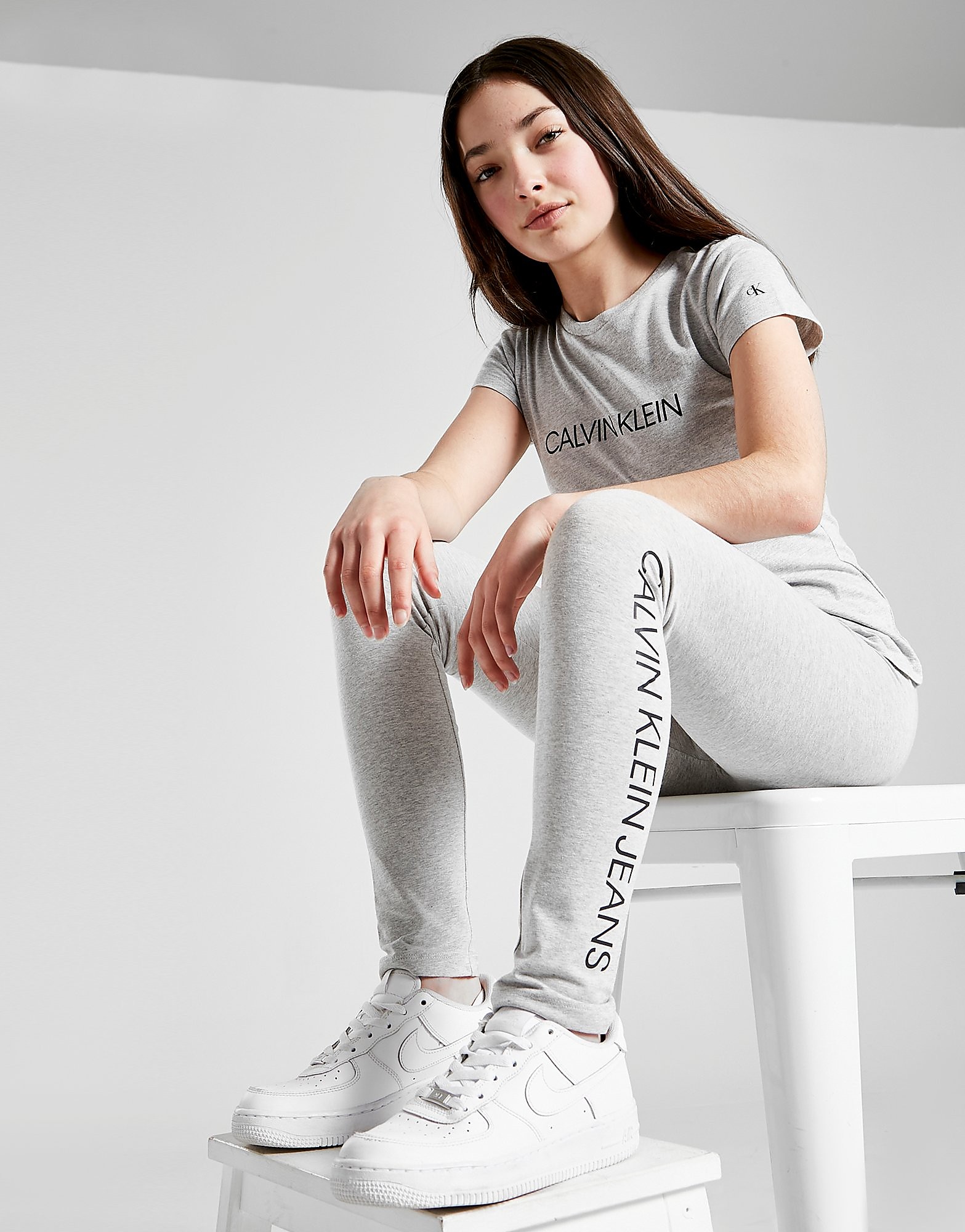 

Calvin Klein Girls' Logo Leggings Junior - Grey - Kids, Grey