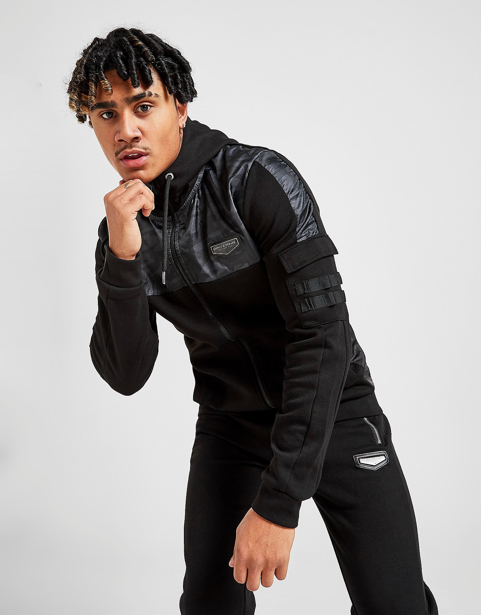 

Supply & Demand Oxide Full Zip Hoodie - BLACK/Grey - Mens, BLACK/Grey