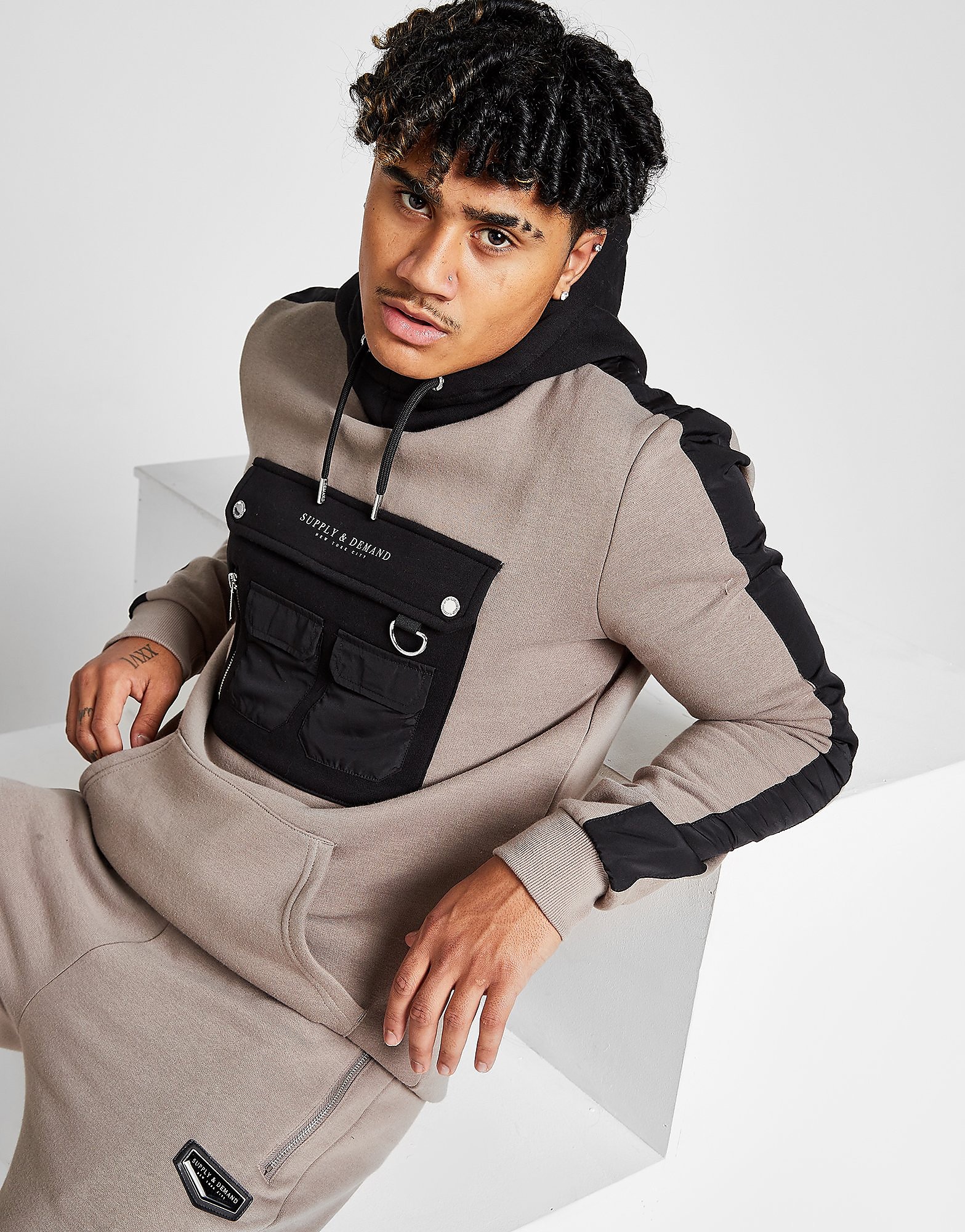 Supply & Demand Cargo Hoodie Men's - Beige, Beige