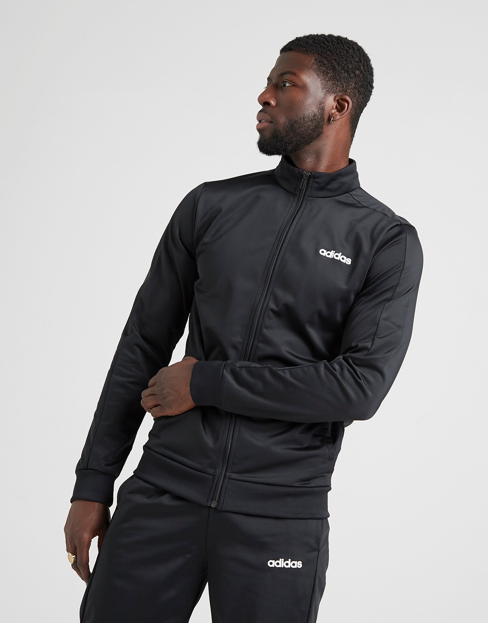 

adidas MTS Poly Tracksuit - Black / Black - Mens, Black / Black