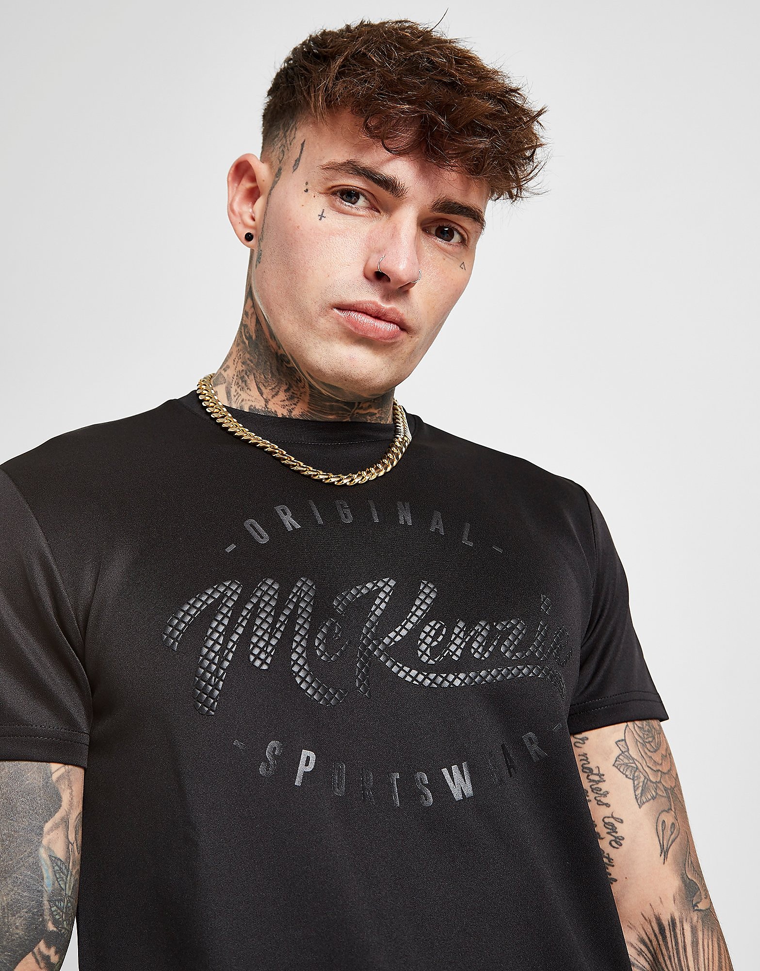 McKenzie Maritime Poly T-Shirt - Only at JD - BLACK - Mens, BLACK