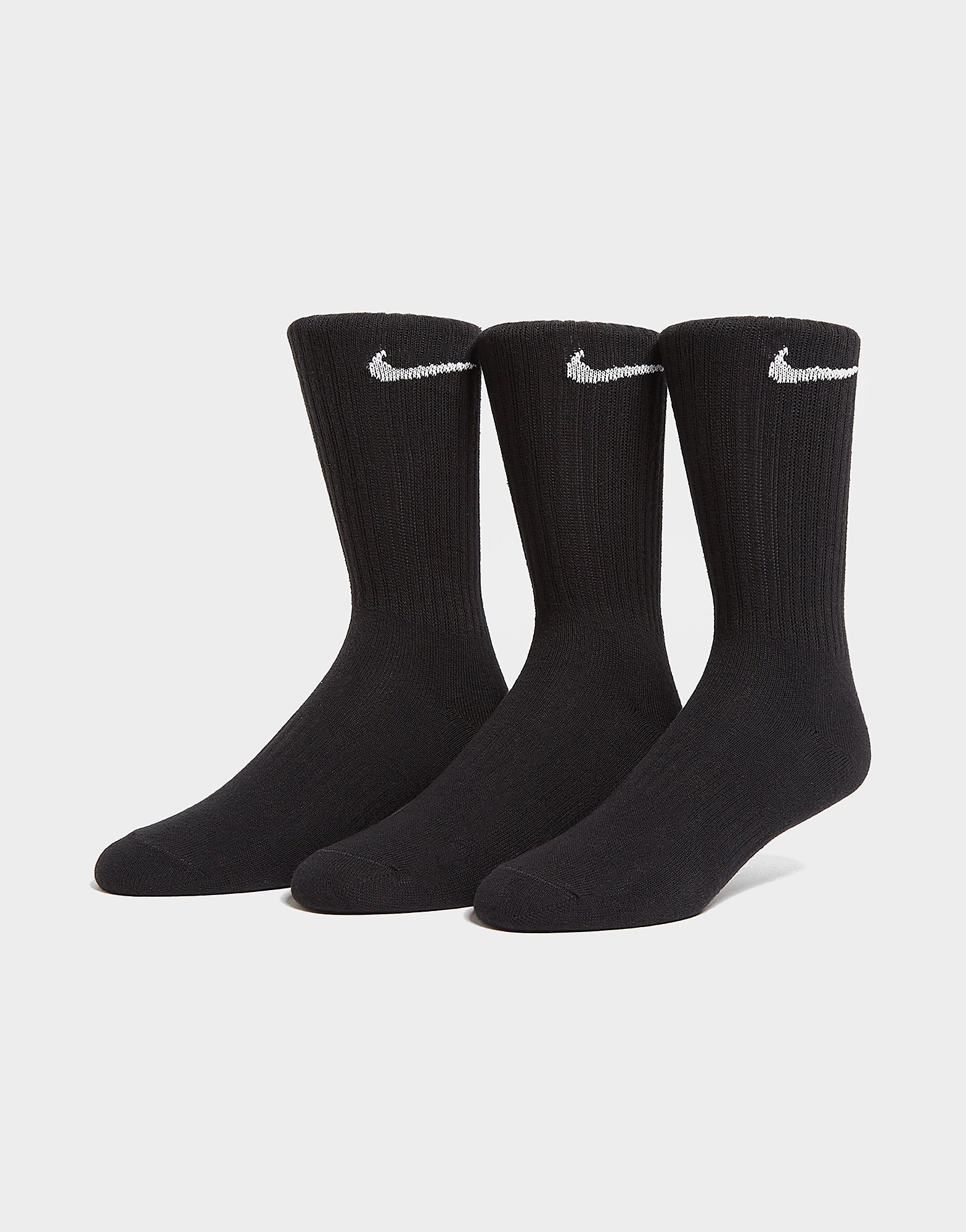 

Nike Lightweight 3 Pack Crew Socks - BLACK/White - Womens, BLACK/White