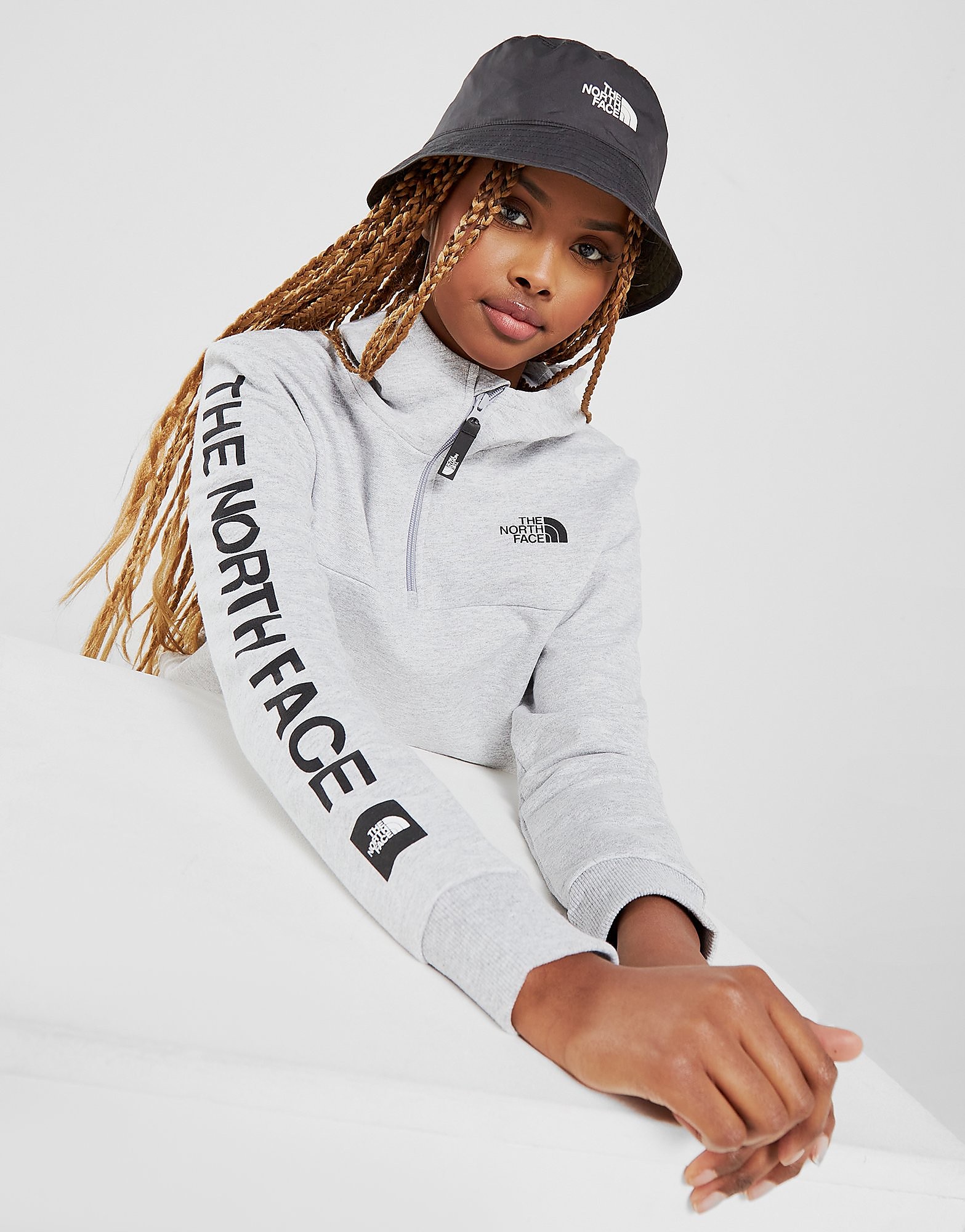 

The North Face Airolo 1/4 Zip Hoodie - Only at JD - Grey - Womens, Grey