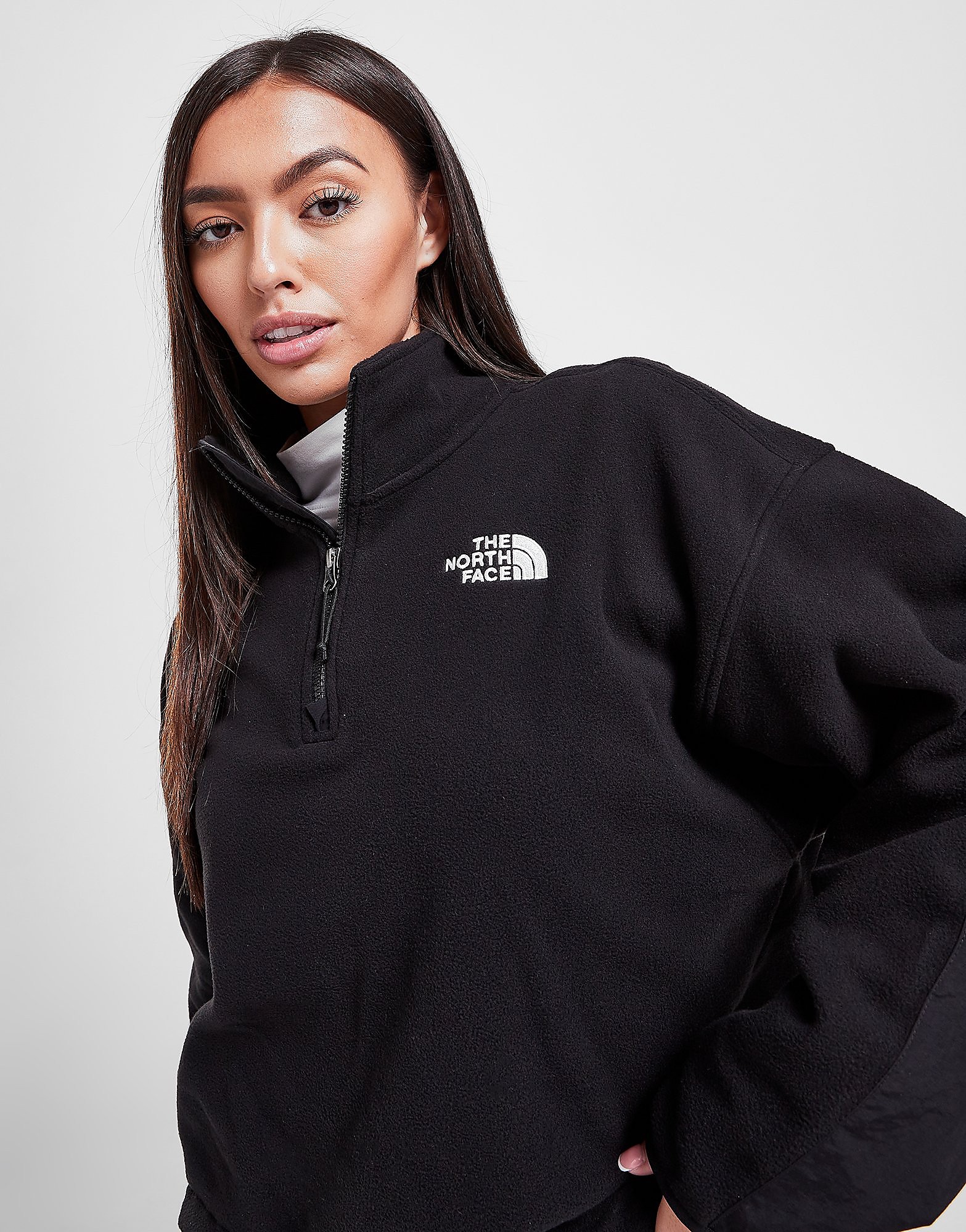 

The North Face Ice Floe 1/4 Zip Fleece - Black - Womens, Black