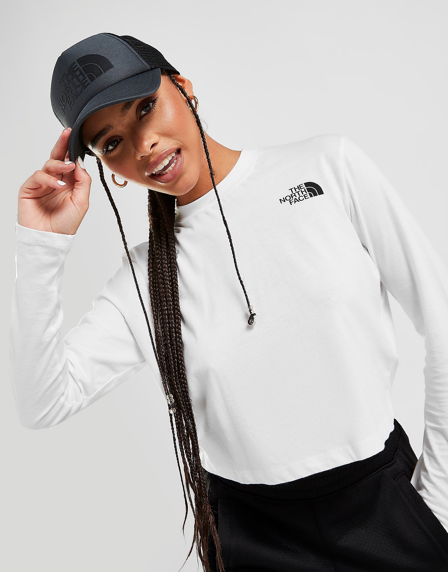 

The North Face Long-Sleeve Crop T-Shirt - White - Womens, White