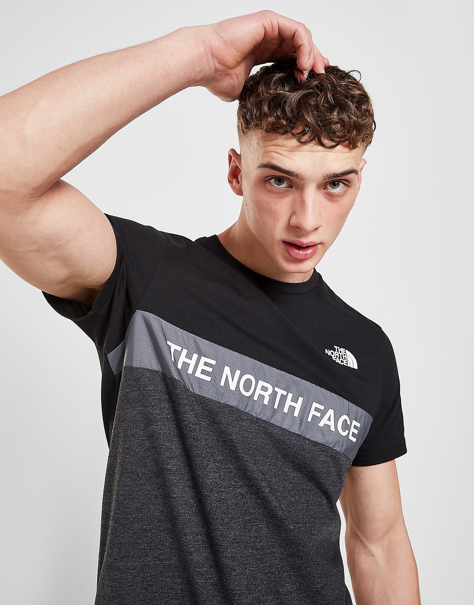 The North Face Woven Colour Block T-Shirt - Black - Mens, Black