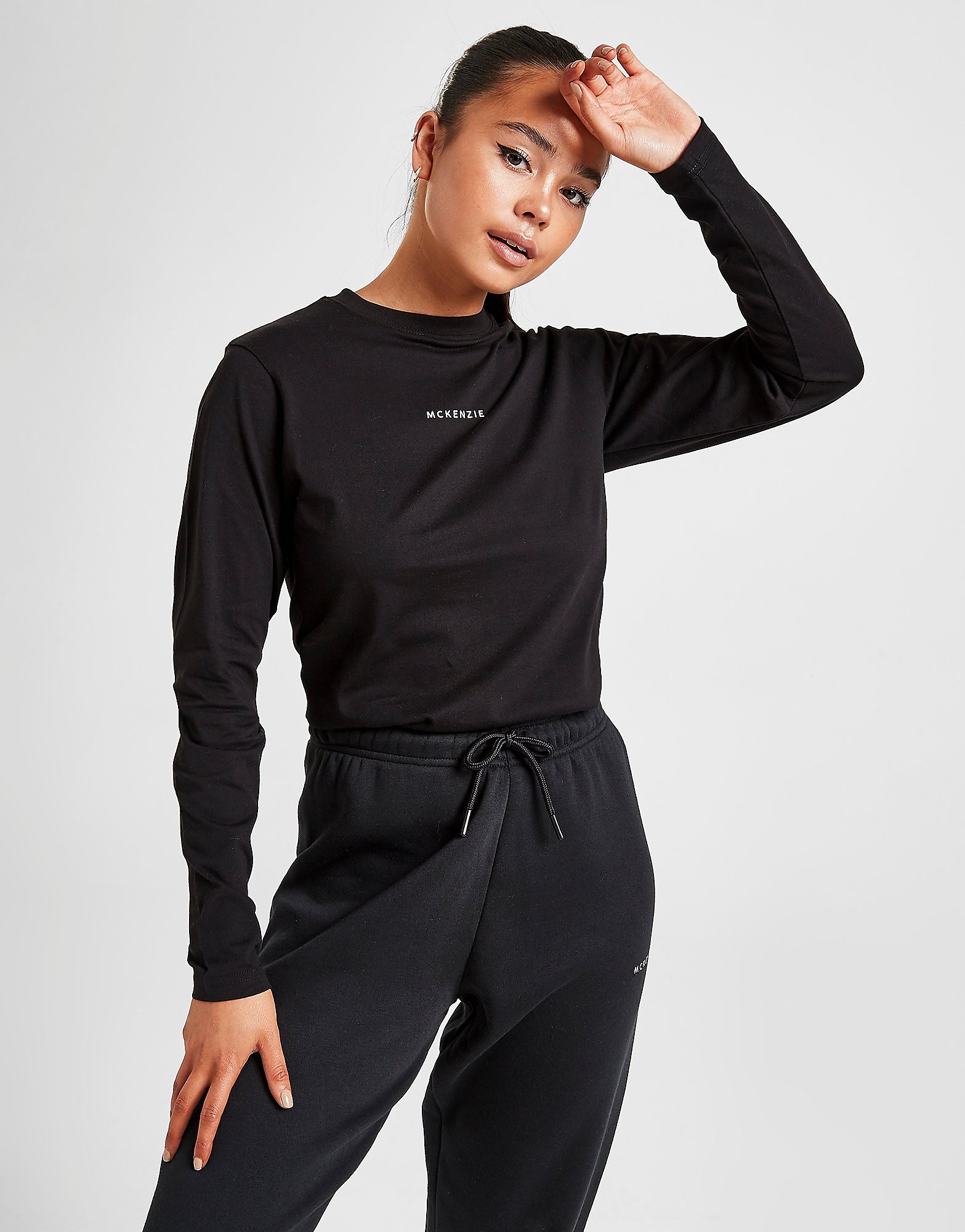 

McKenzie Essential Long Sleeve T-Shirt - Black - Womens, Black