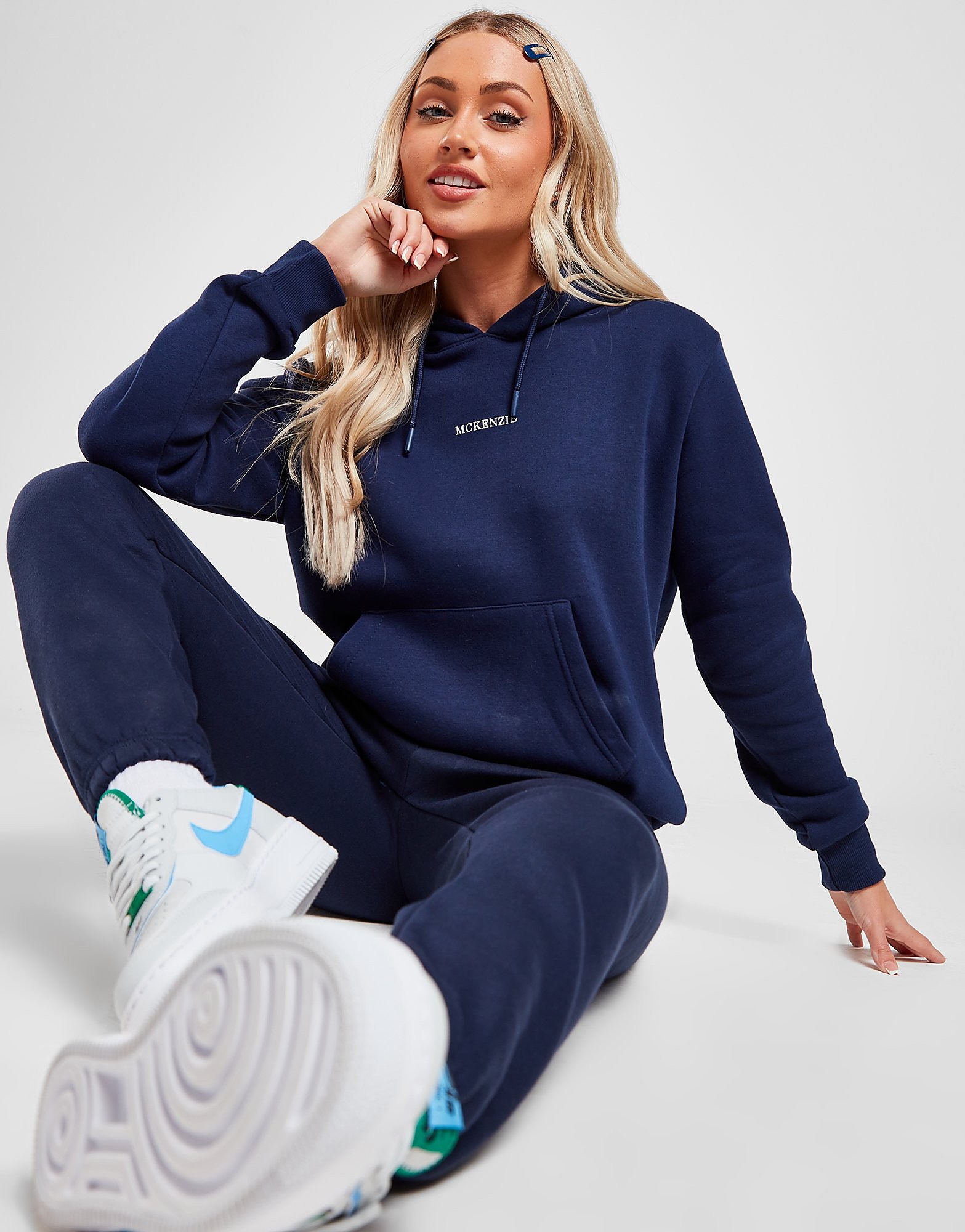 

McKenzie Essential Overhead Boyfriend Hoodie - Blue - Womens, Blue