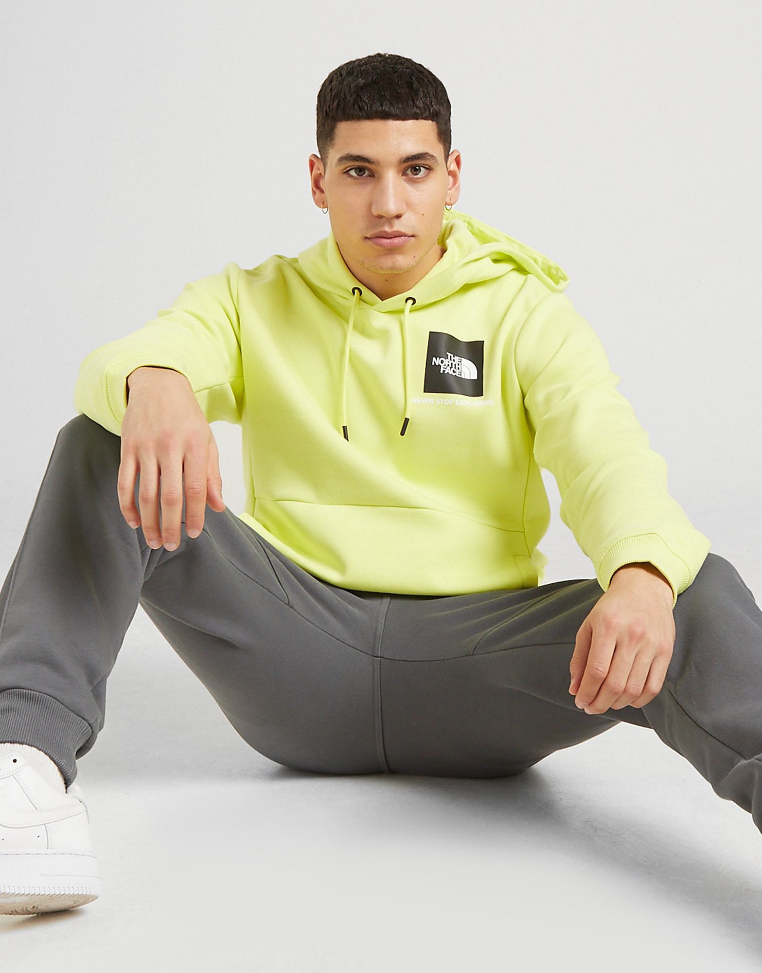 The north face fine box hoodie - only at jd - mens, keltainen, the north face