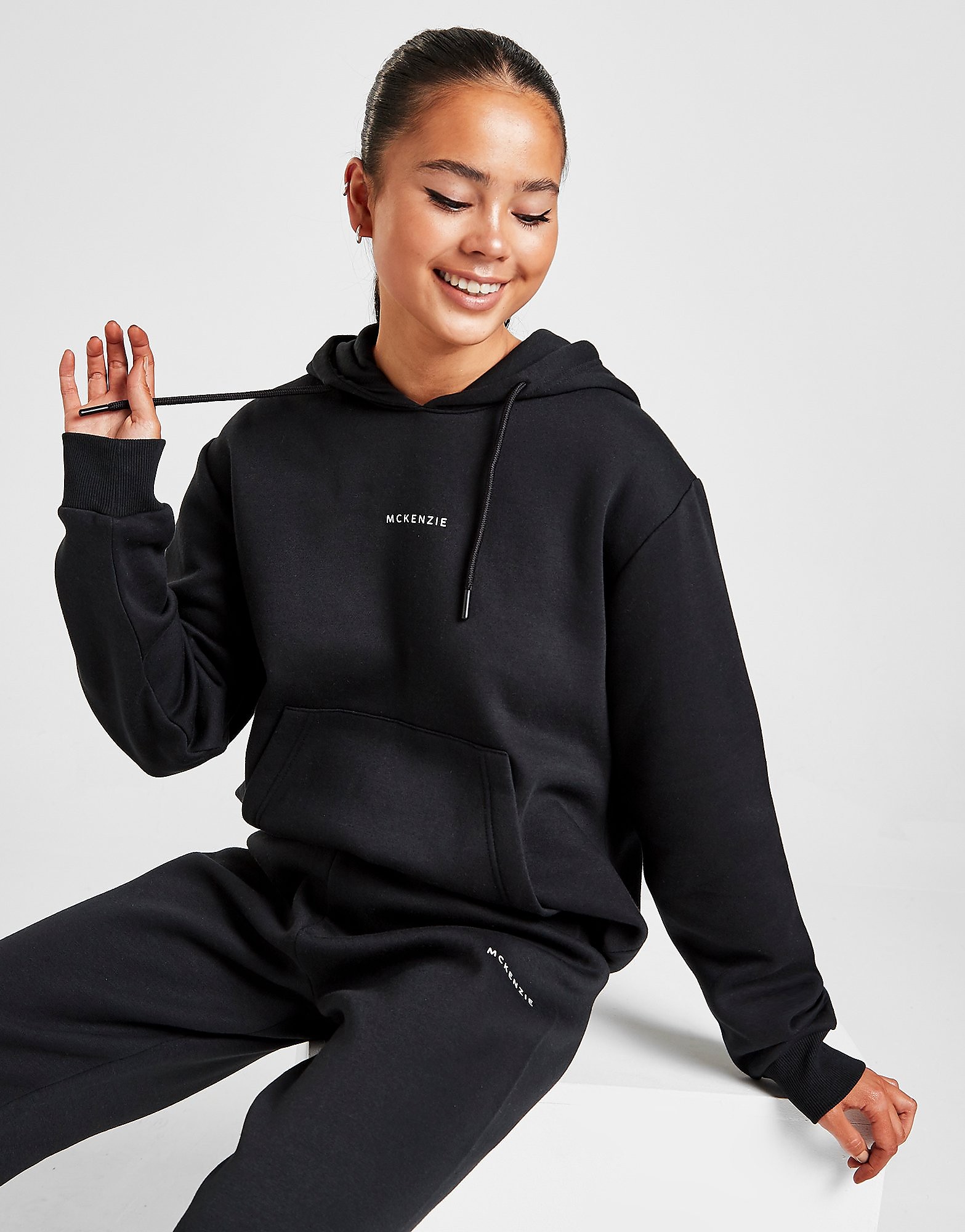 

McKenzie Essential Overhead Boyfriend Hoodie - Black - Womens, Black