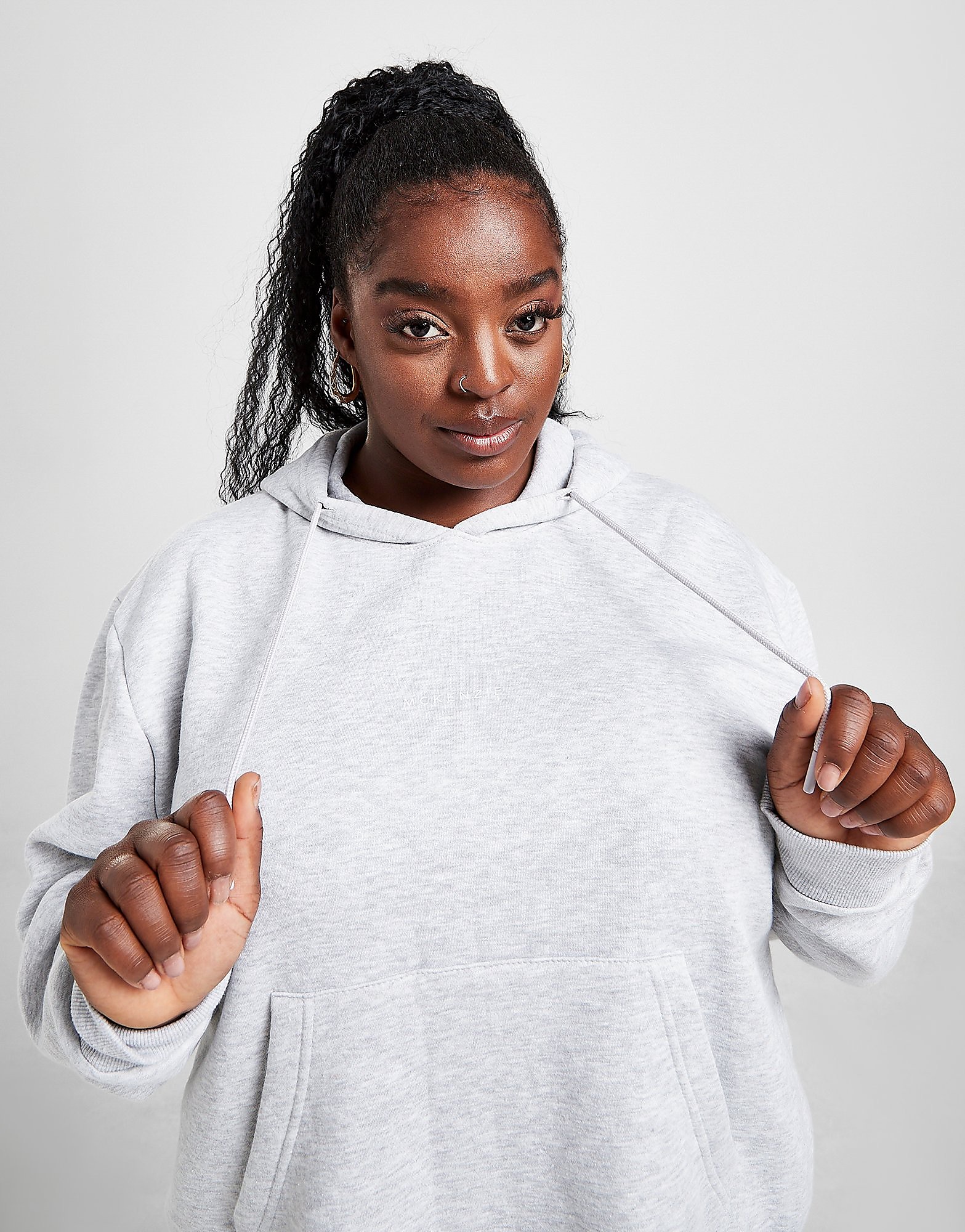

McKenzie Essential Plus Size Boyfriend Overhead Hoodie - Grey - Womens, Grey