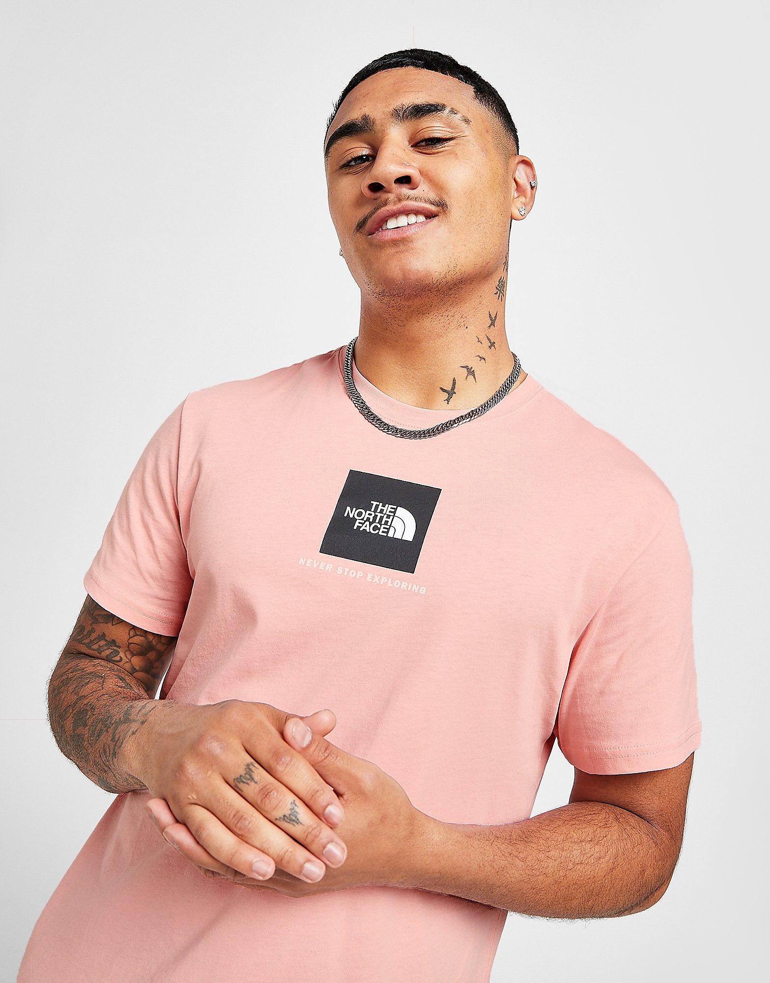 

The North Face Central Box Short Sleeve T-Shirt - Only at JD - Pink - Mens, Pink