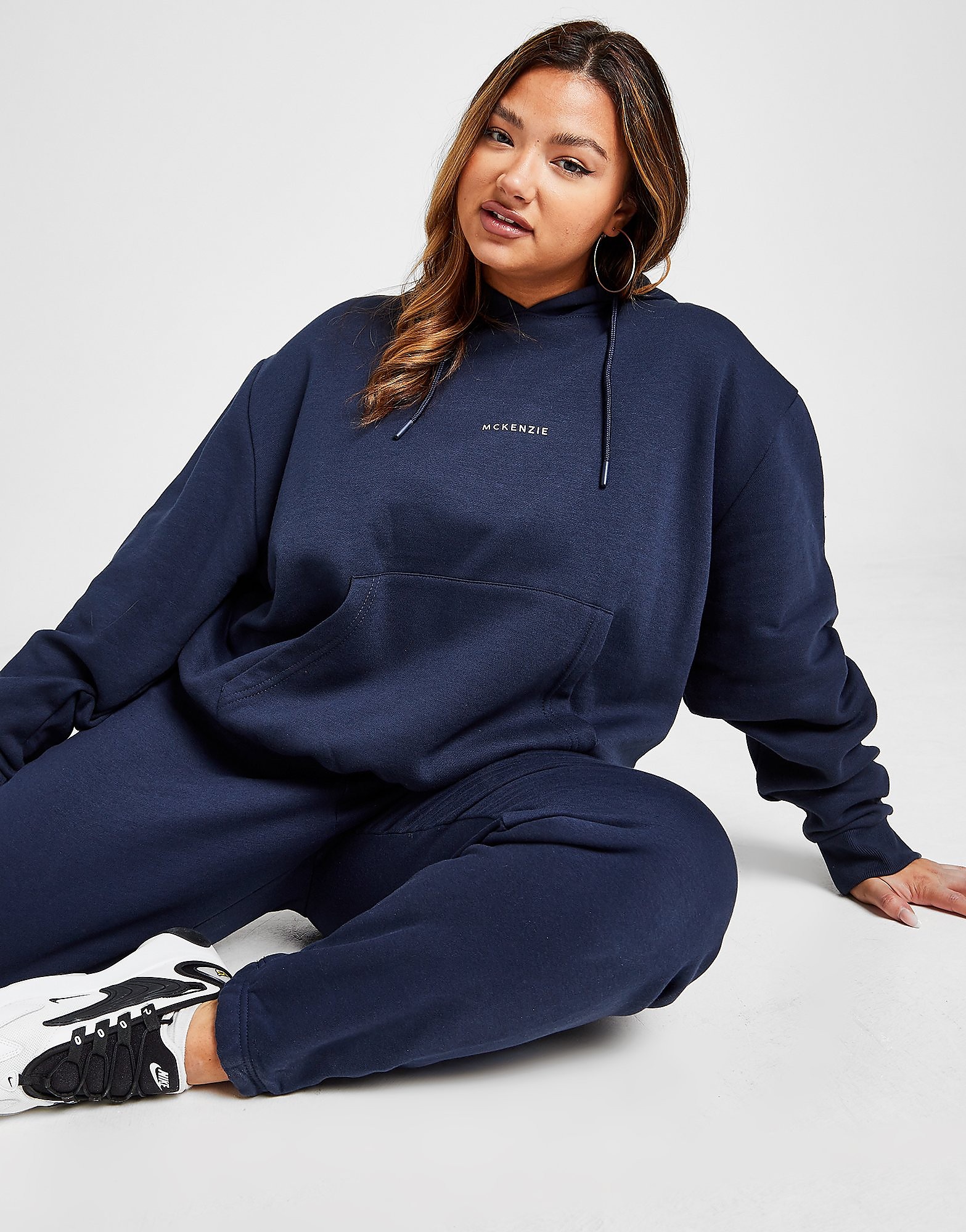 

McKenzie Essential Plus Size Boyfriend Overhead Hoodie - Blue - Womens, Blue