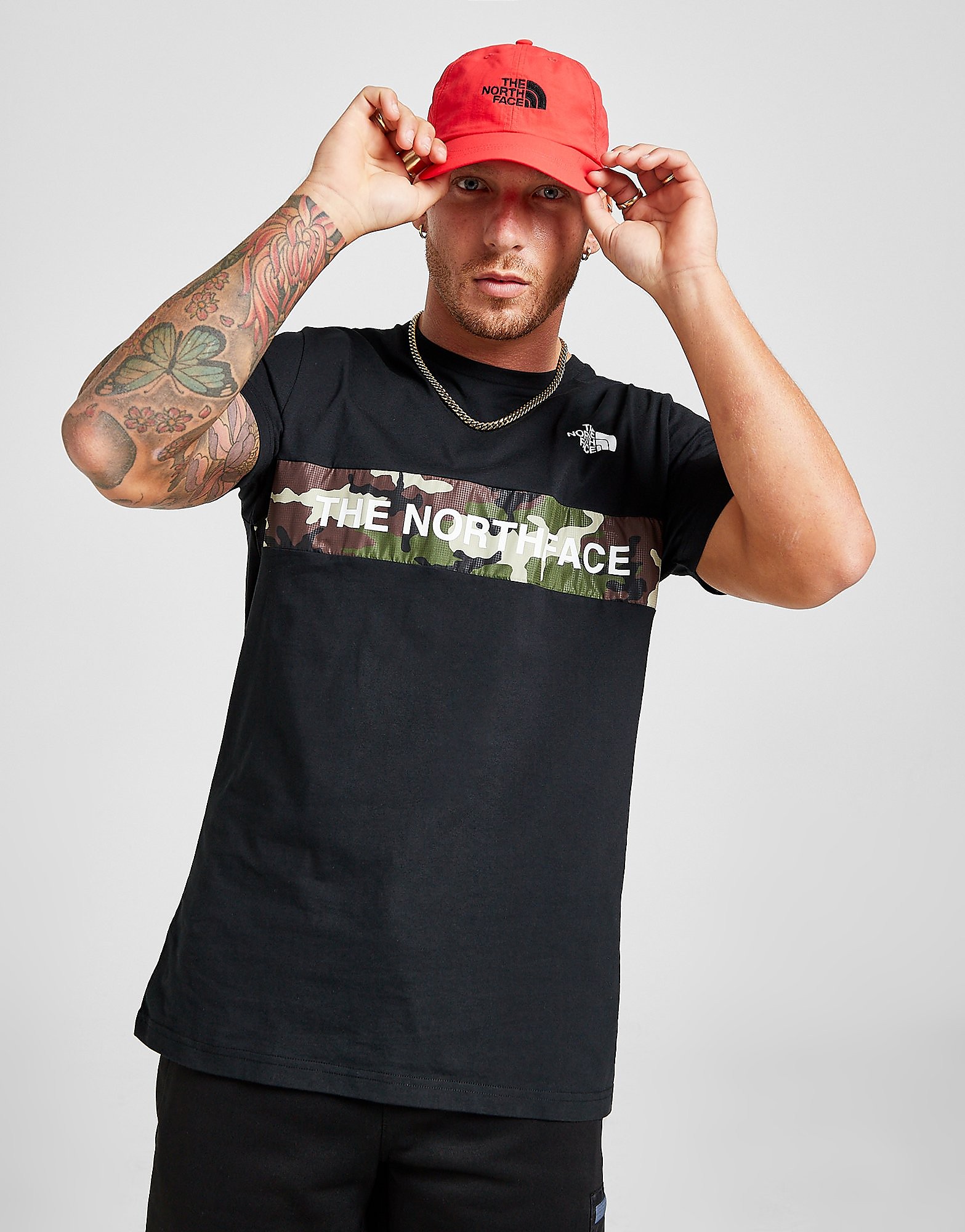 

The North Face Colour Block Camo T-Shirt - Only at JD - Black - Mens, Black