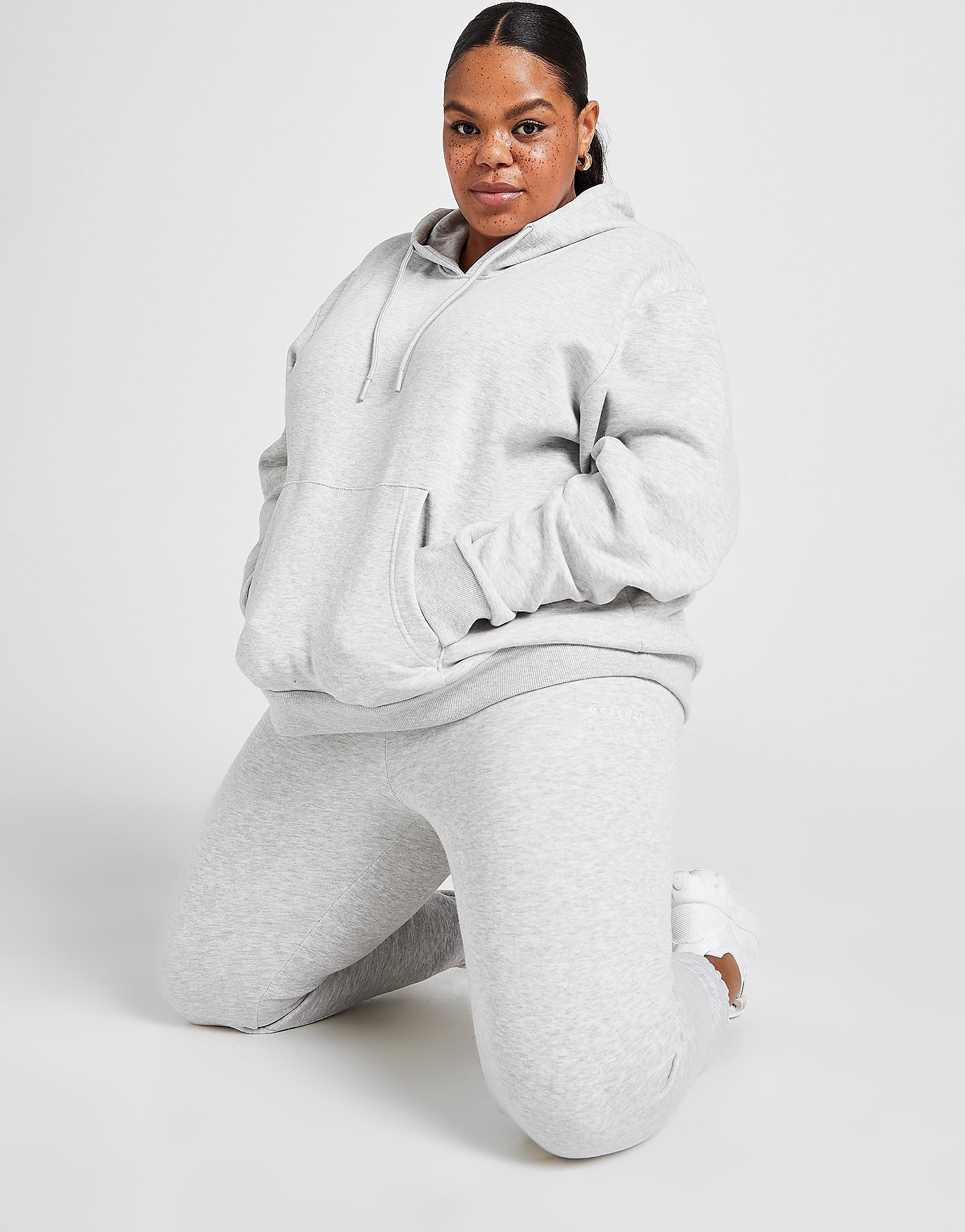 

McKenzie Essential Plus Size Fleece Joggers - Grey - Womens, Grey
