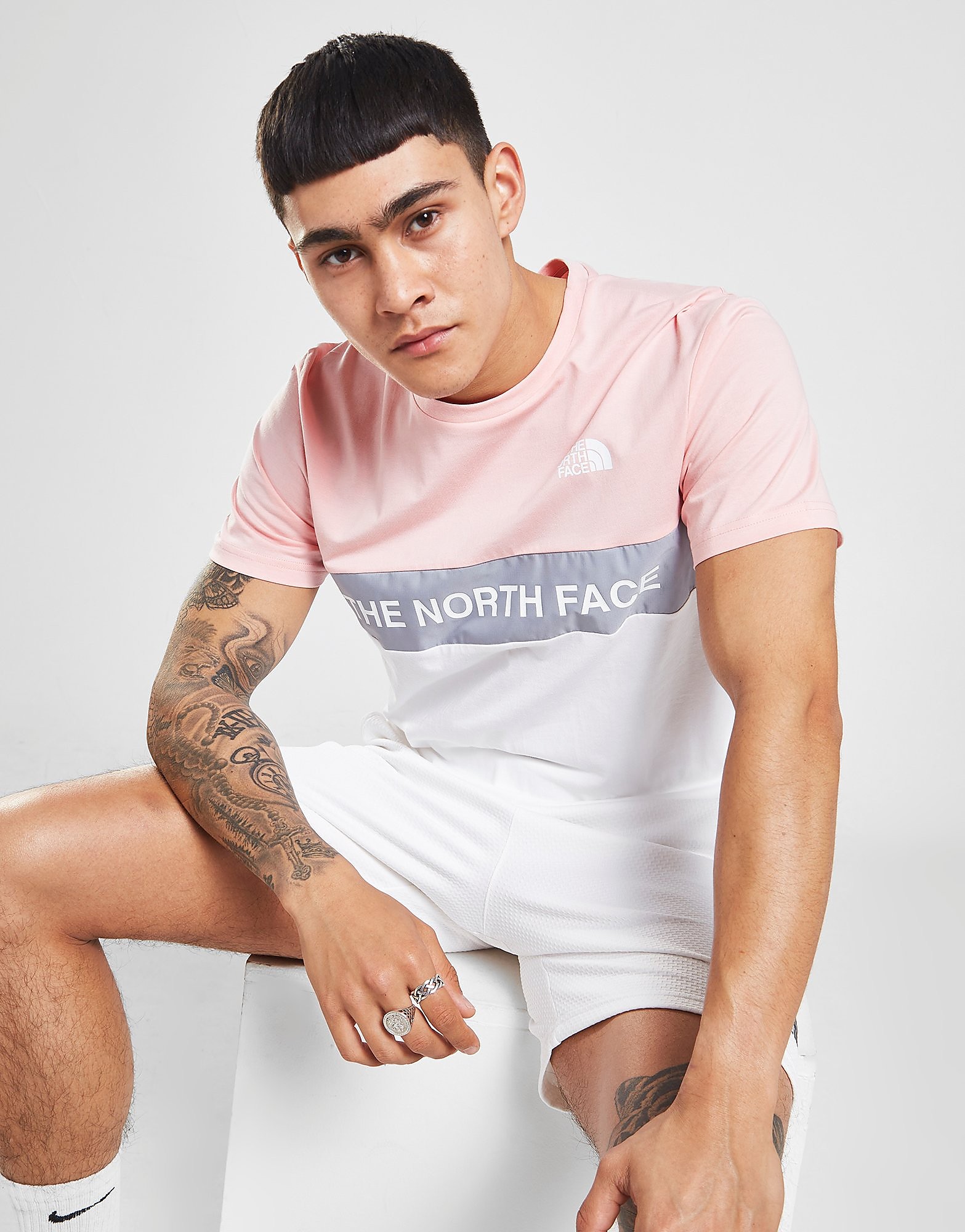 

The North Face Woven Colour Block T-Shirt - Only at JD - Pink - Mens, Pink