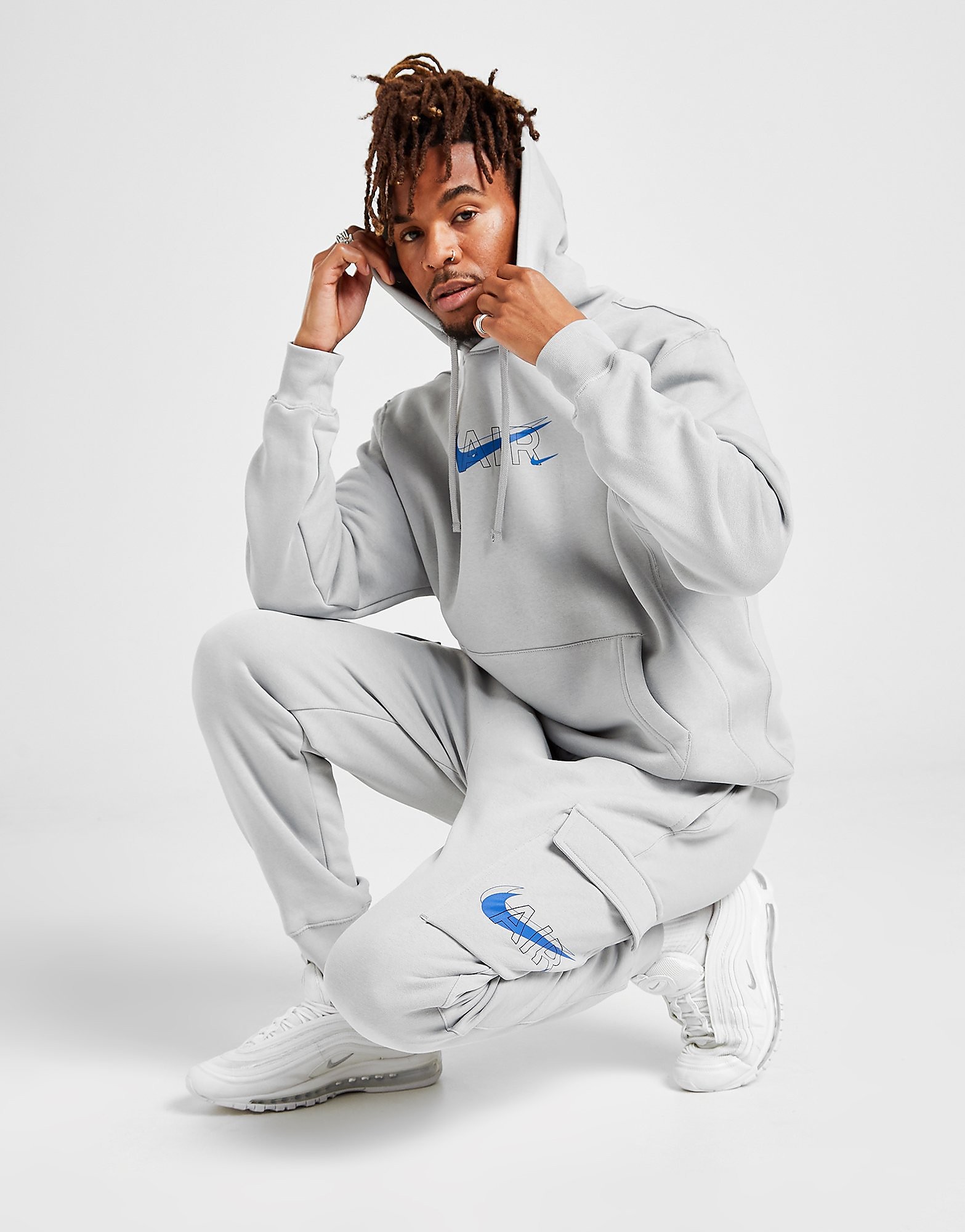 

Nike Air Cargo Joggers - Grey/Blue - Mens, Grey/Blue
