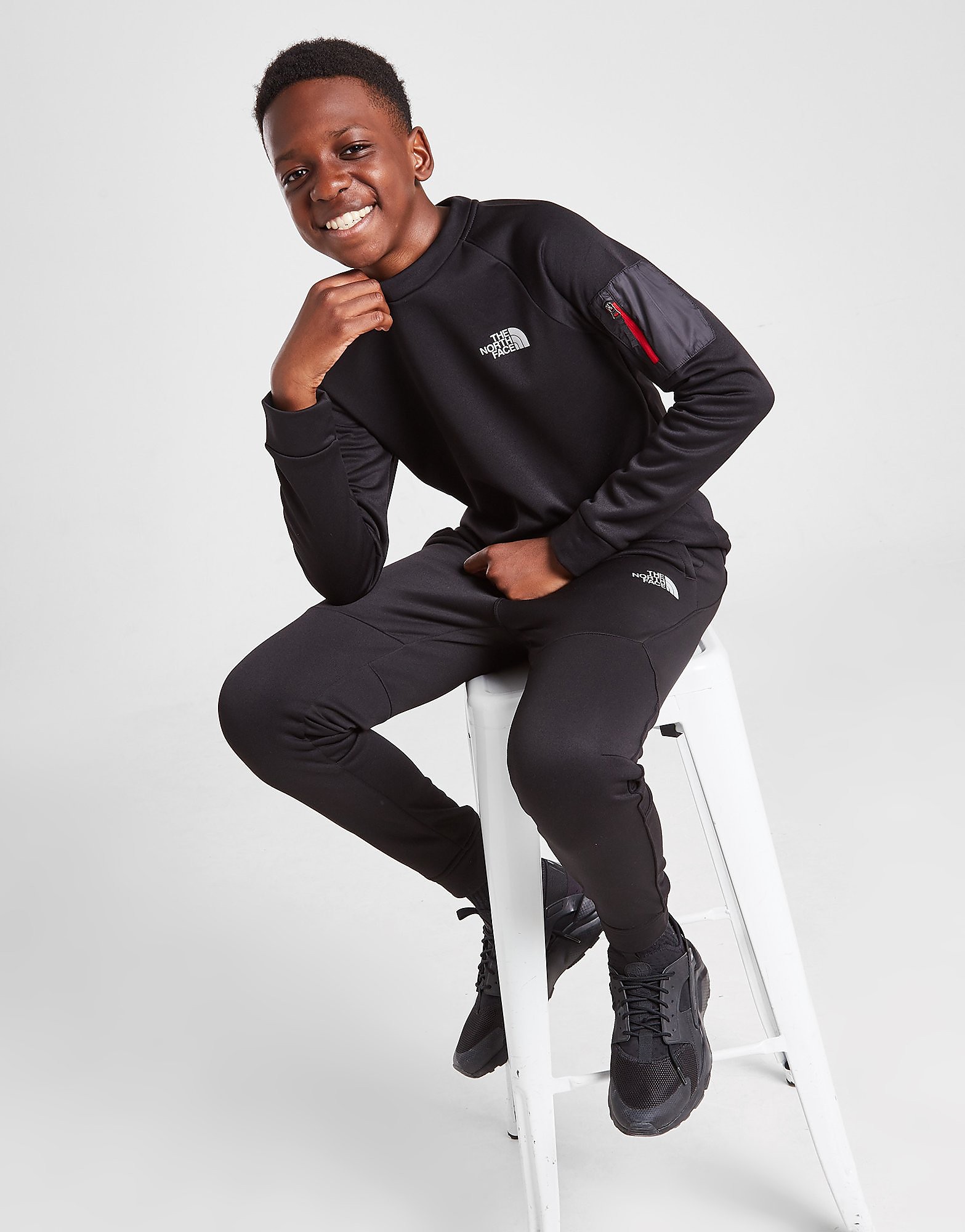 

The North Face Mittelegi Pocket Crew Sweatshirt Junior - Only at JD - Black - Kids, Black