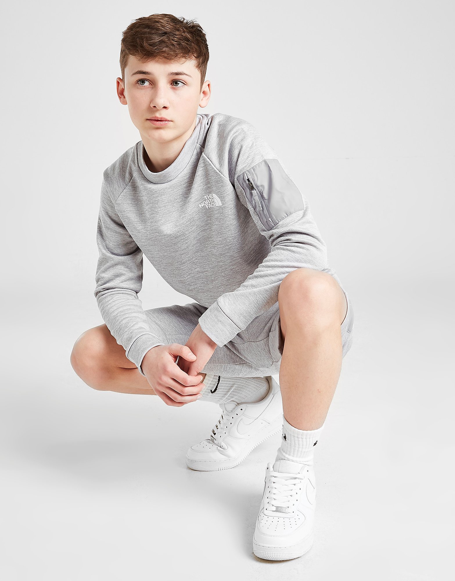 

The North Face Mittelegi Pocket Crew Sweatshirt Junior - Only at JD - Grey - Kids, Grey