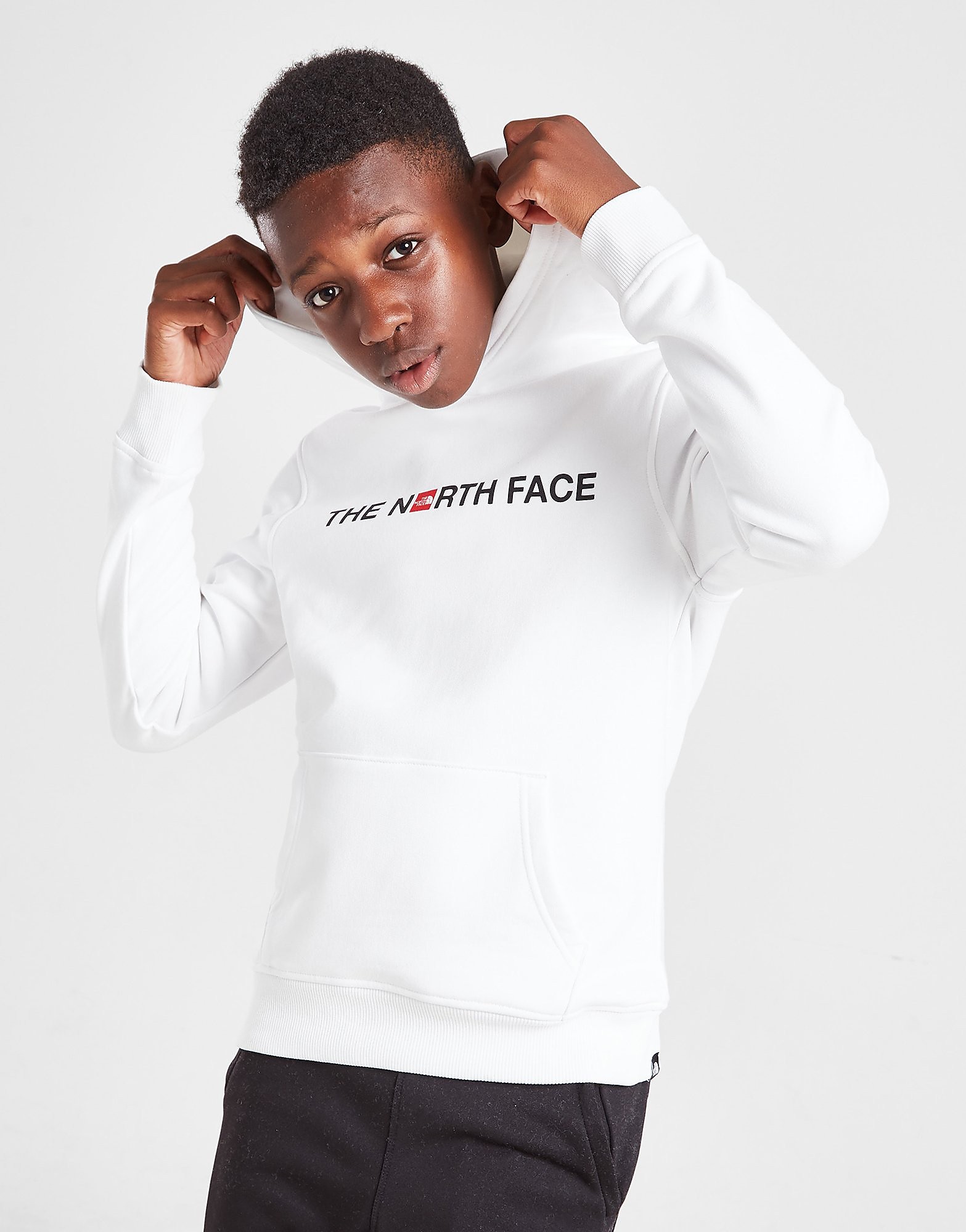 

The North Face Logo Fleece Hoodie Junior - Only at JD - White - Kids, White