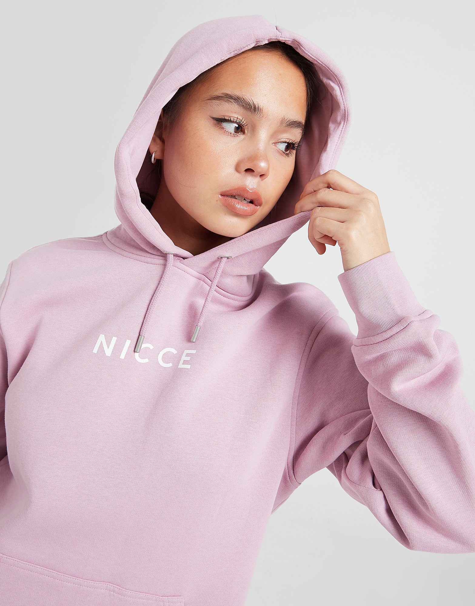 

Nicce Small Logo Boyfriend Hoodie - Only at JD - Pink - Womens, Pink