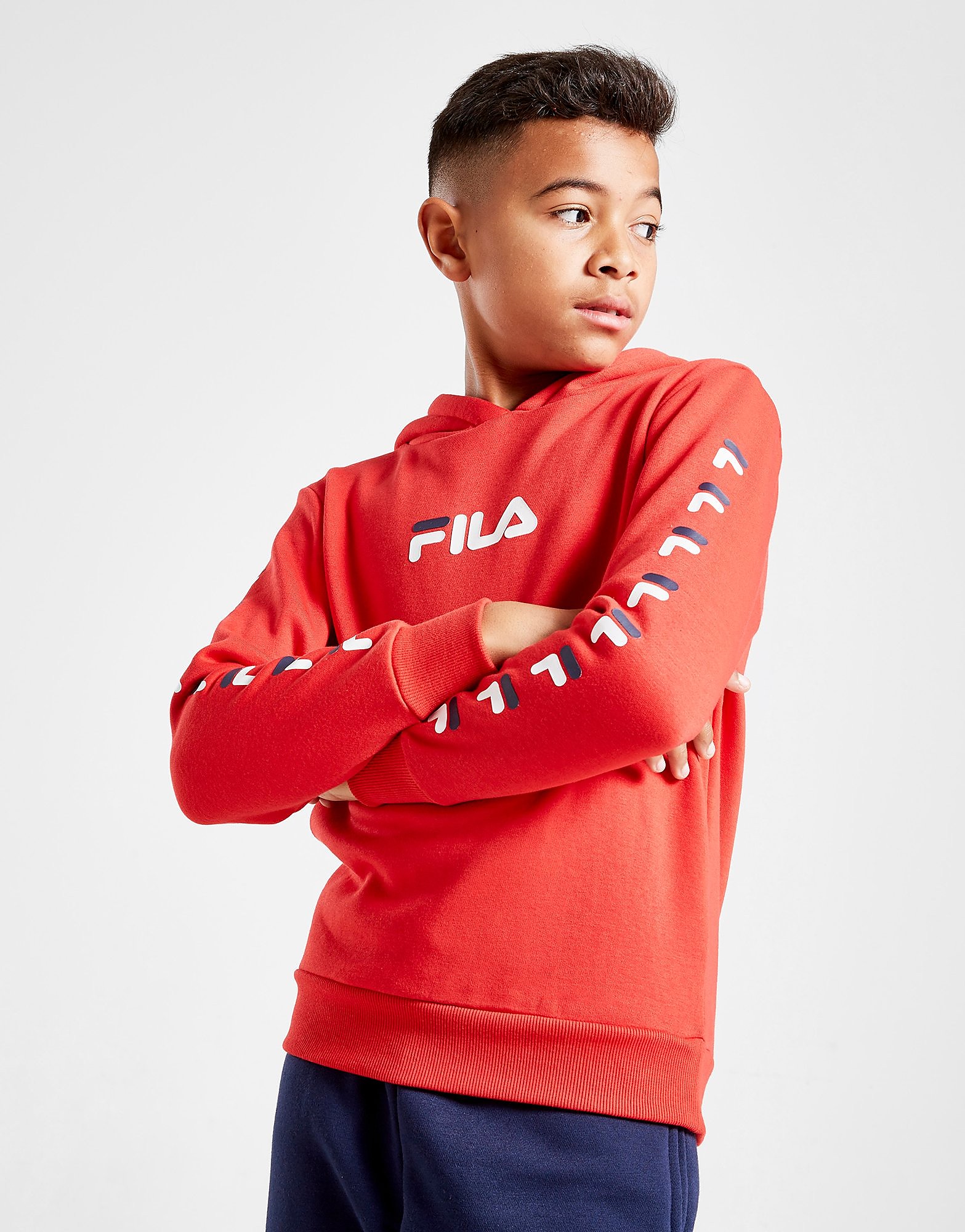 

Fila Leatham Repeat F Logo Hoodie Junior - Only at JD - Red - Kids, Red