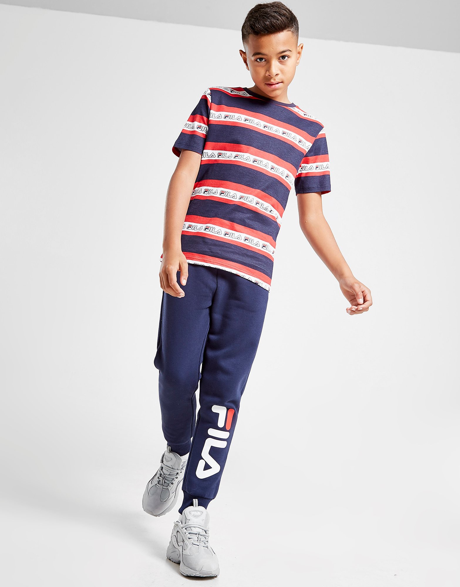 

Fila Dixon Stripe T-Shirt Junior - Only at JD - Blue - Kids, Blue