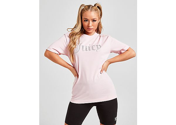 JUICY COUTURE T-shirt Diamante Logo Boyfriend Femme