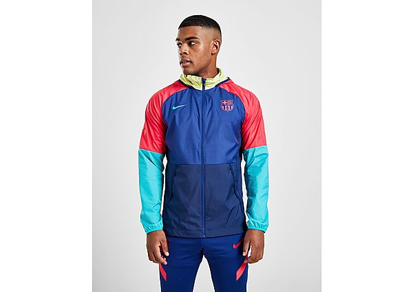 Nike Veste de football à motifs FC Barcelona pour Homme - Deep Royal Blue/Blue Void/Light Fusion Red