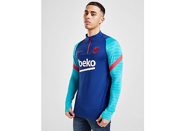 Nike Haut d'entraînement FC Barcelona Strike Homme - Deep Royal Blue/Oracle Aqua/Light Fusion Red, D