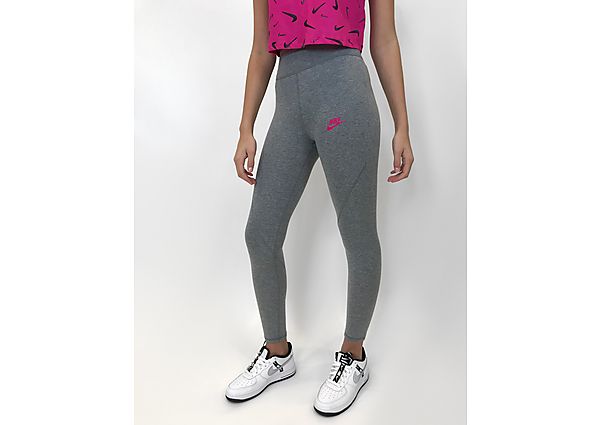 Nike Legging taille haute Nike Sportswear Favorites pour Fille plus âgée - Carbon Heather/Fireberry,