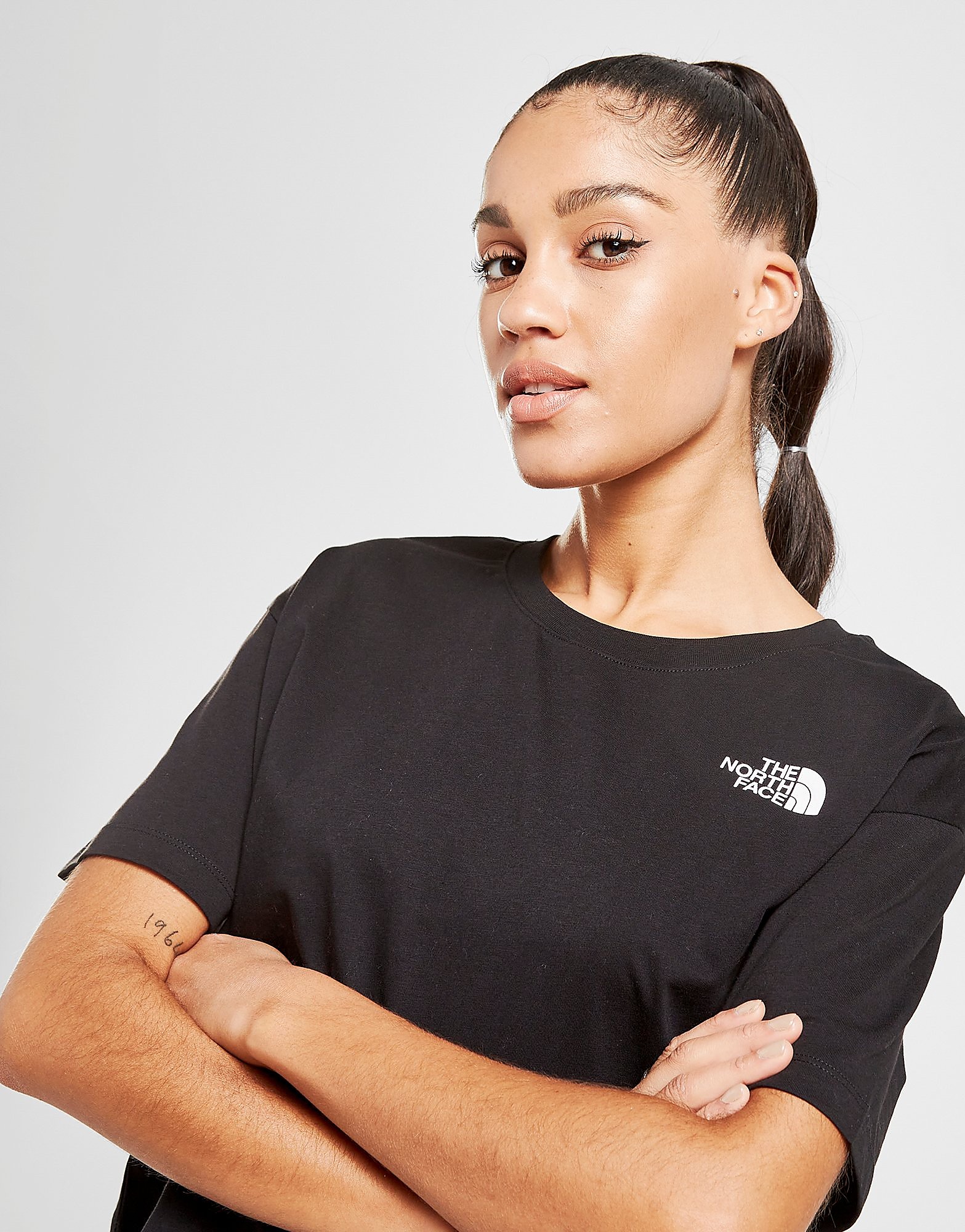 

The North Face Simple Dome Crop T-Shirt - Black - Womens, Black