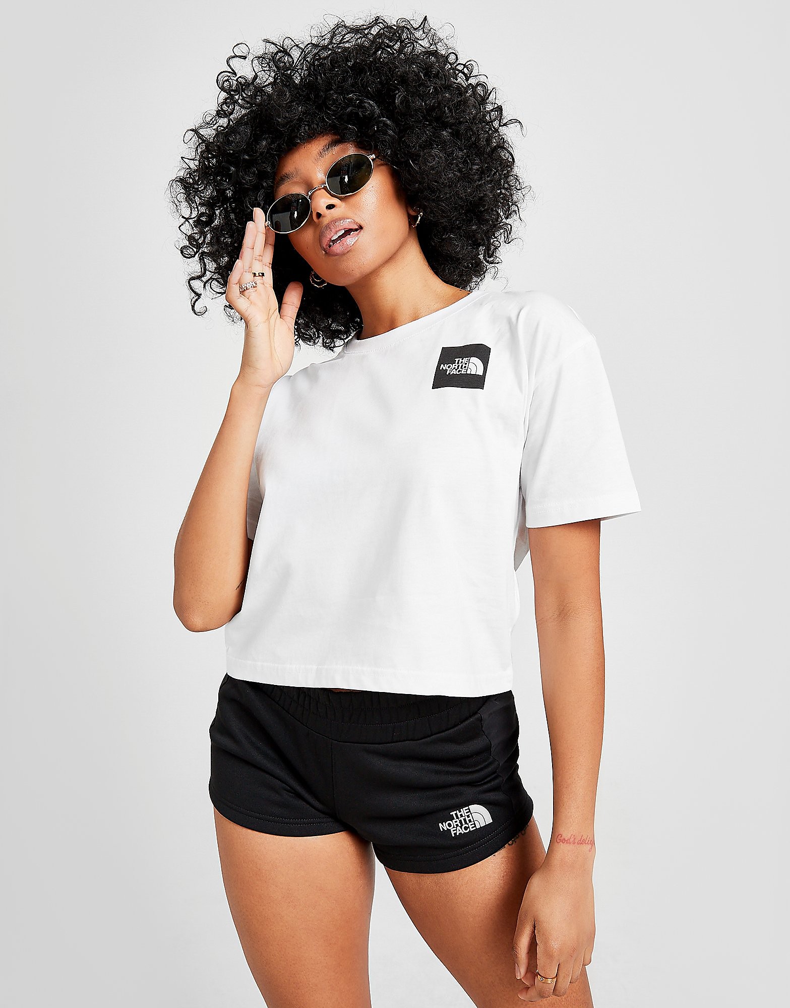 

The North Face Box Dome Crop T-Shirt - White - Womens, White