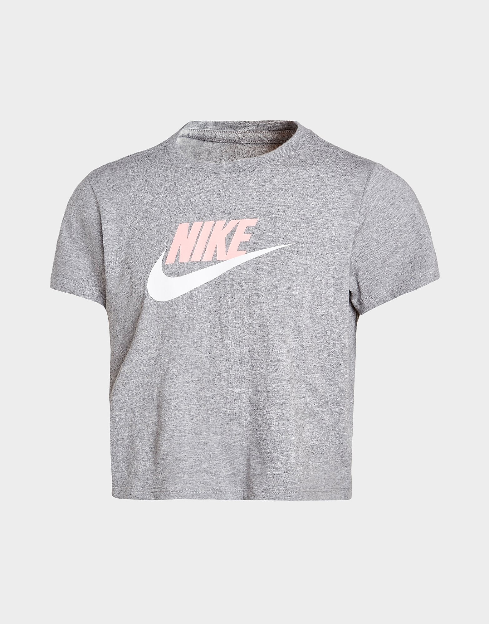 

Nike Girls' Crop Futura T-Shirt Junior - Carbon Heather/Sunset Pulse - Kids, Carbon Heather/Sunset Pulse