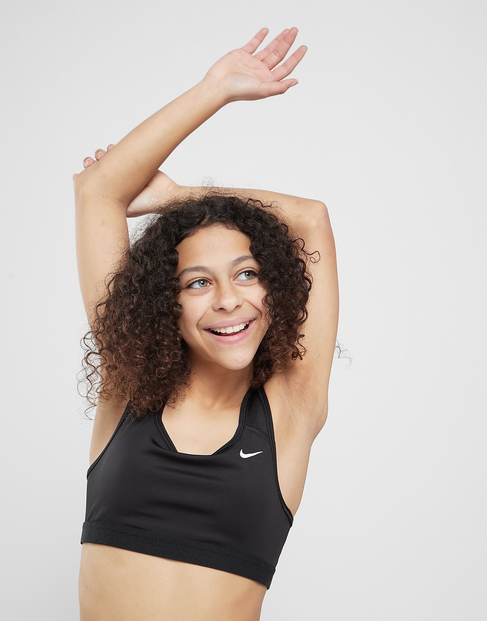 

Nike Girls' Swoosh Bra Junior - Black/White - Kids, Black/White