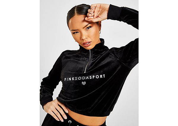 Pink Soda Sport Haut Zippé Velours 1/4 Femme