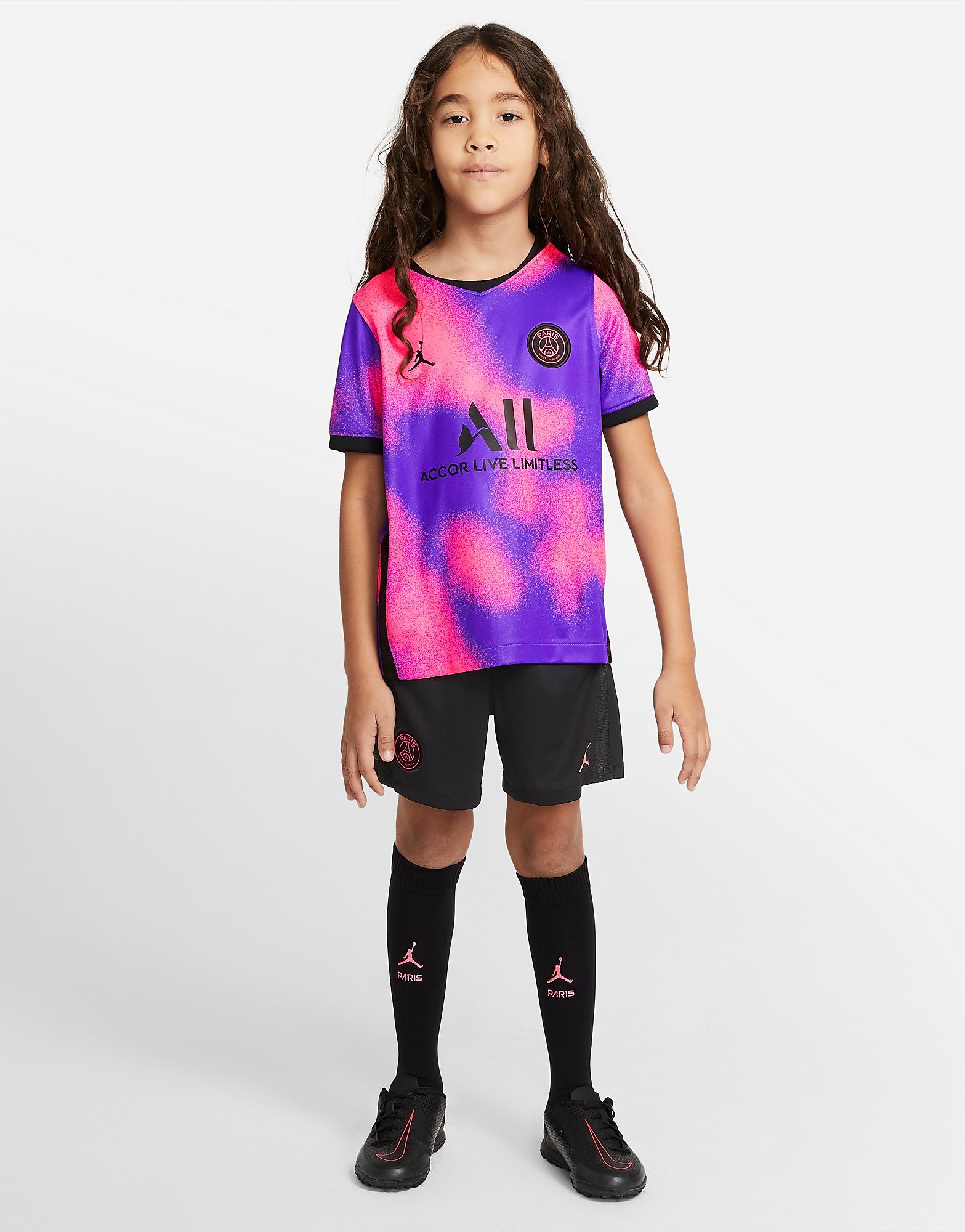 

Jordan Paris Saint Germain 2020/21 Fourth Kit Children - Hyper Pink/Black/Black - Kids, Hyper Pink/Black/Black