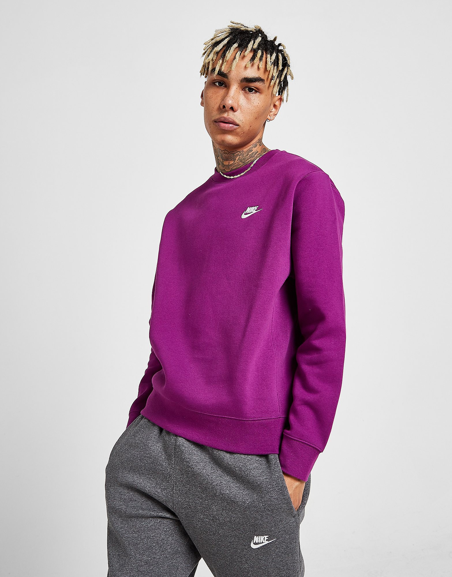 

Nike Club Crew Sweatshirt - Purple - Mens, Purple