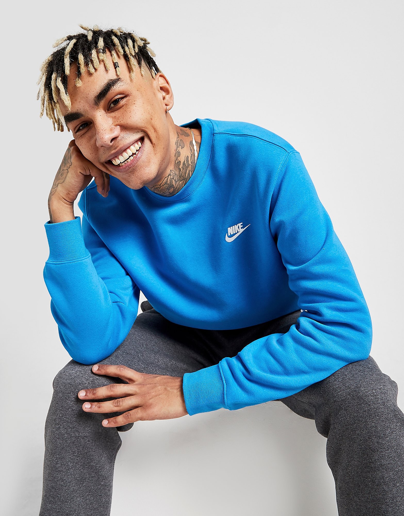 

Nike Foundation Crew Sweatshirt - Blue - Mens, Blue