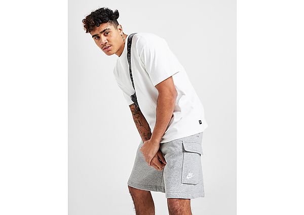 Nike Short cargo Nike Sportswear Club pour Homme - Dark Grey Heather/Matte Silver/White, Dark Grey H