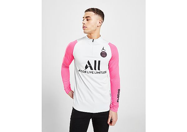 Jordan Haut Paris Saint Germain Strike Drill PRÉCOMMANDE Homme - Pure Platinum/Hyper Pink/Hyper Pink